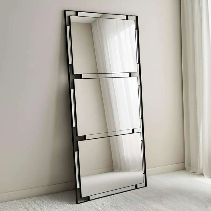 Ledger Leaner Floor Mirror 198.5X99.5Cm - Black Pan Home