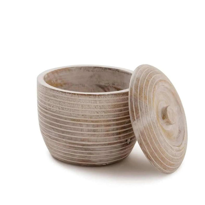 Legna Ribbed Canister 750Ml - White Pan Home