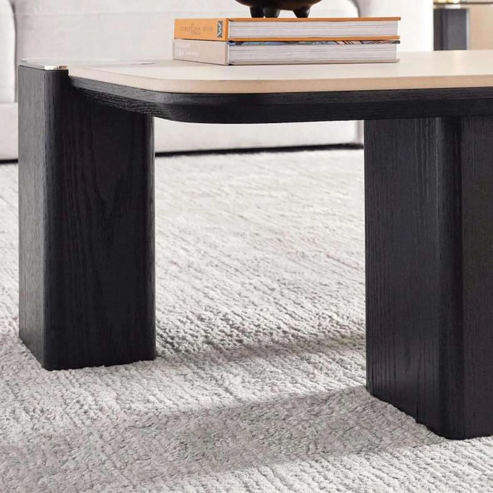 Lema Coffee Table Ceramic- Beige Black