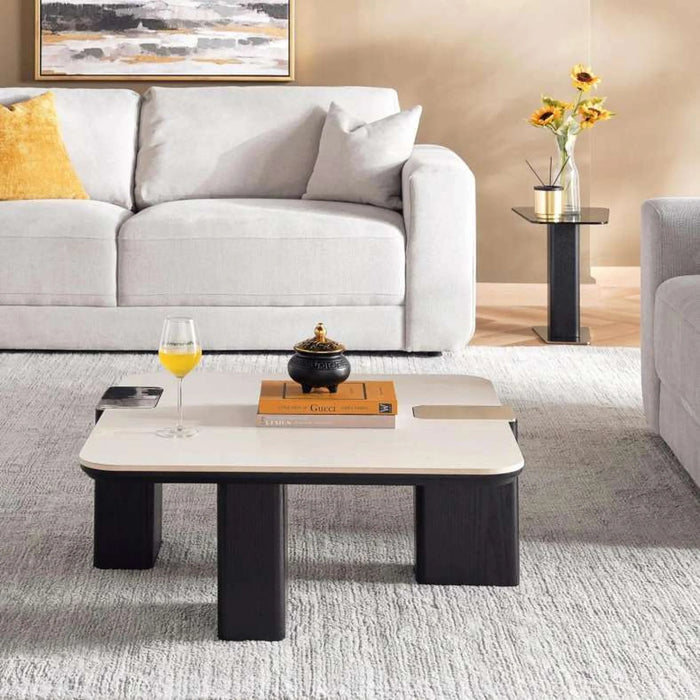 Lema Coffee Table Ceramic- Beige Black