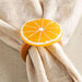 Lemon 4 Piece Napkin Ring Set 5X4Cm- Amber Pan Home