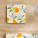 Lemon 4Piece Corkback Coaster Set 10X10Cm - Amber Pan Home