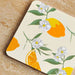 Lemon 4Piece Corkback Coaster Set 10X10Cm - Amber Pan Home