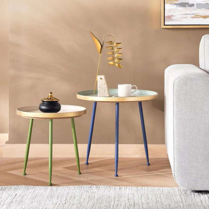 Lennon End Table Set Of 2 Metal Pan Home