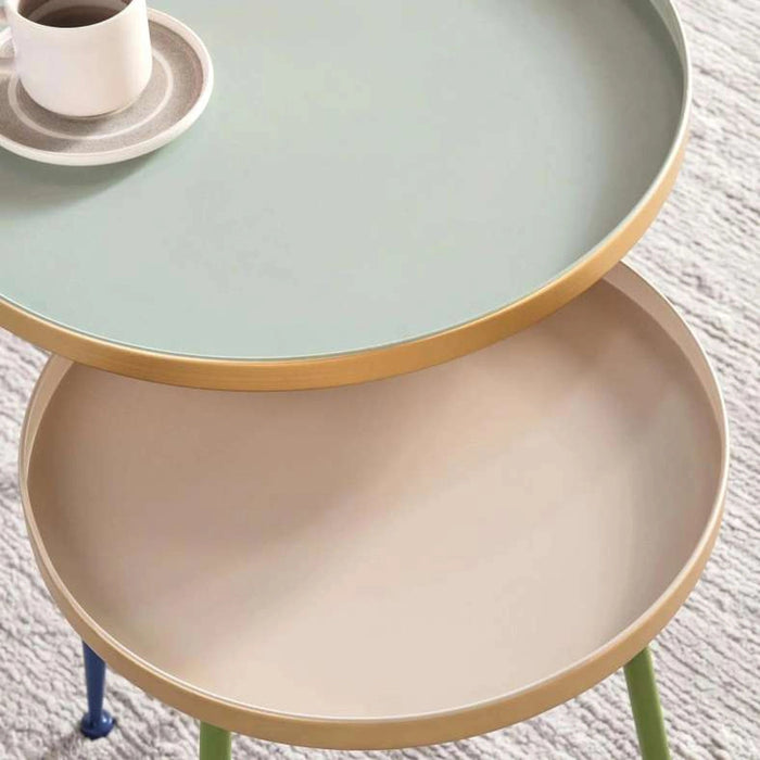 Lennon End Table Set Of 2 Metal Pan Home