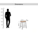 Lenny 1+2 Dining Set With Stool - Natural White Pan Home