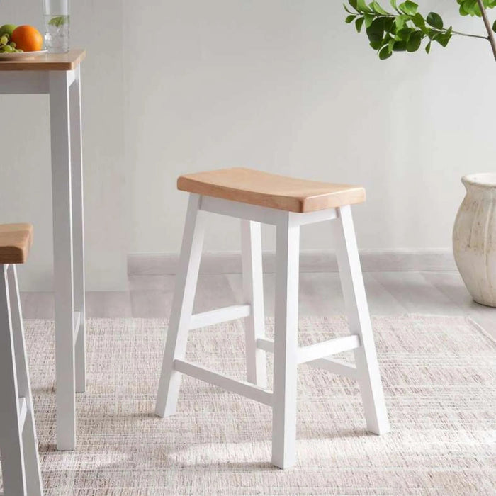 Lenny 1+2 Dining Set With Stool - Natural White Pan Home
