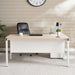Leno Office Desk 160Cm -White Oak Top Pan Home