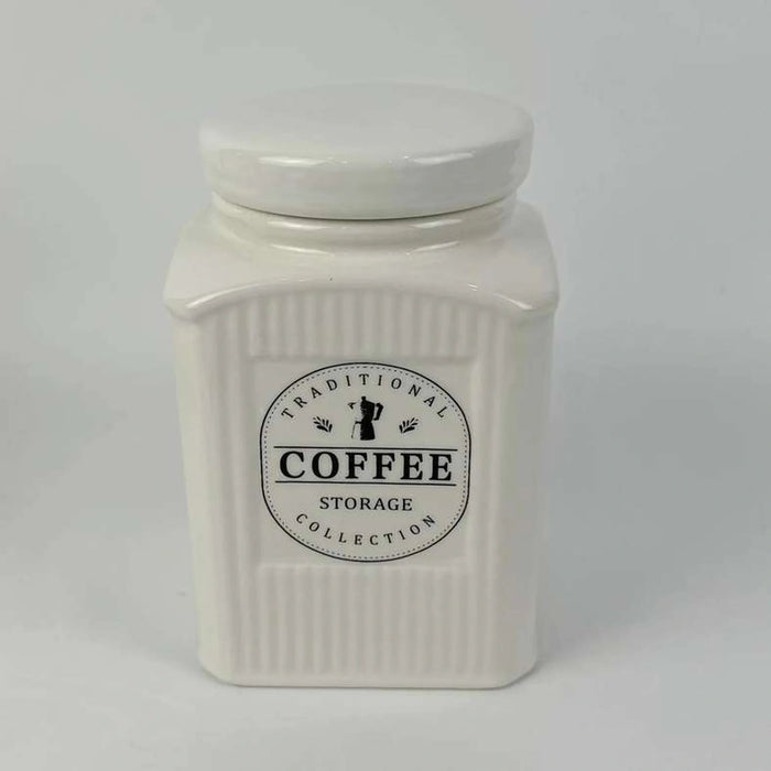 Lenosa Coffee Canister 700Ml -White Pan Home