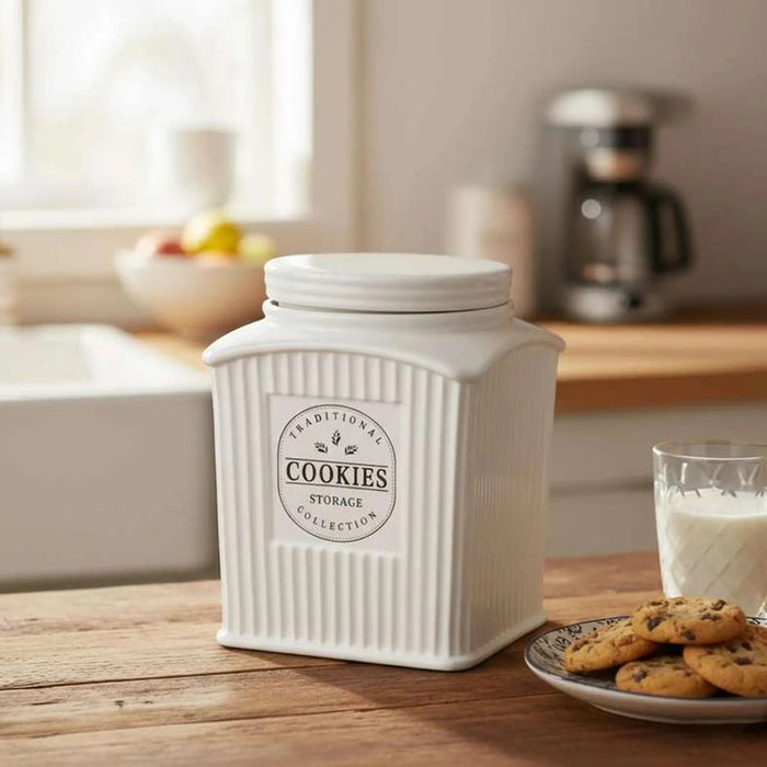 Lenosa Cookies Canister 2L -White