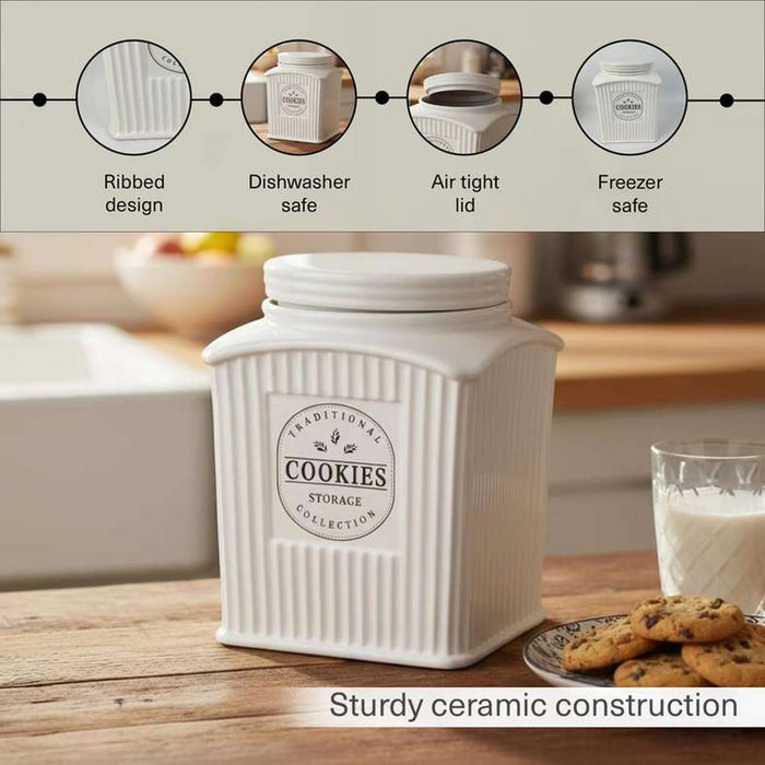 Lenosa Cookies Canister 2L -White