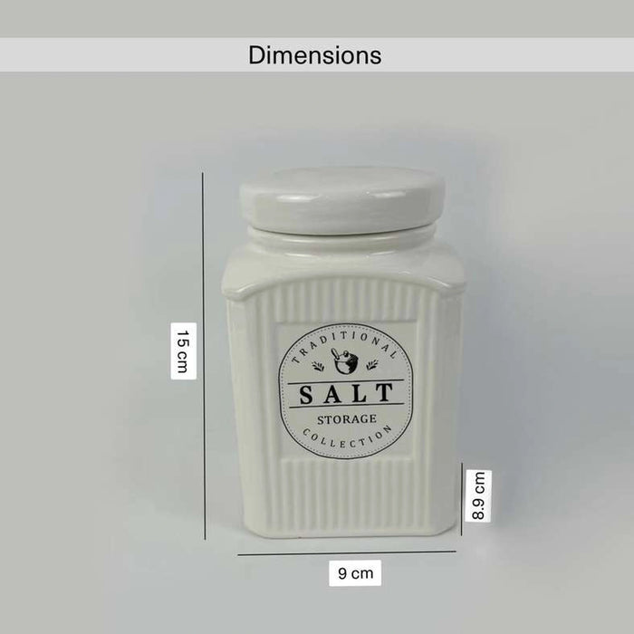 Lenosa Salt Canister 700Ml -White