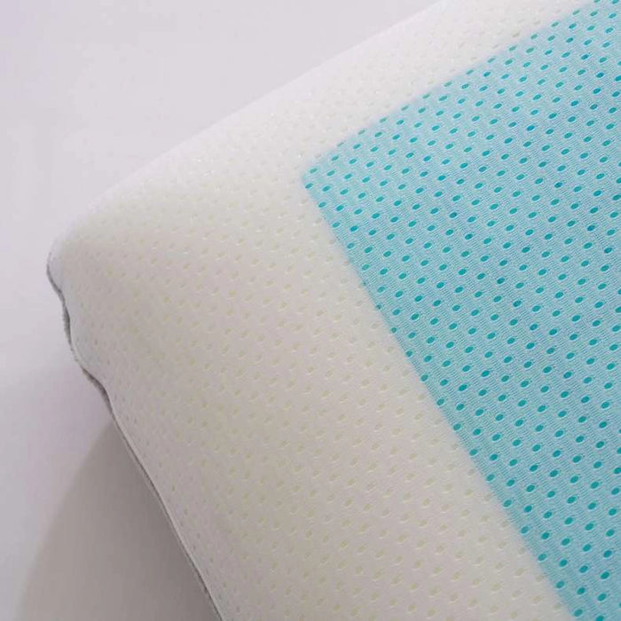 Lenzi Cool Gel Memory Foam Pillow - 36X56X12cm - White Pan Home