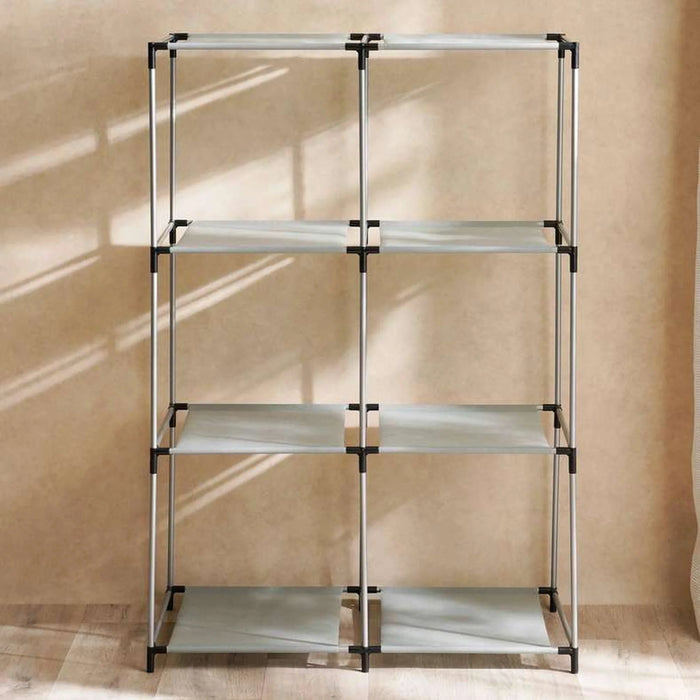 Leo 6 Compartment Storage Rack 68.5X34.5*104Cm - Grey