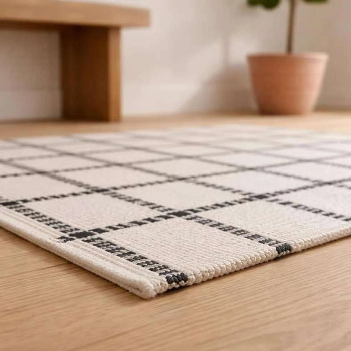 Leon Recycle Cotton Dhurrie 60X90Cm - Black