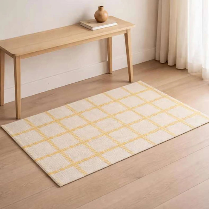 Leon Recycle Cotton Dhurrie 60X90Cm - Yellow Pan Home