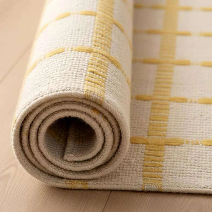 Leon Recycle Cotton Dhurrie 60X90Cm - Yellow Pan Home