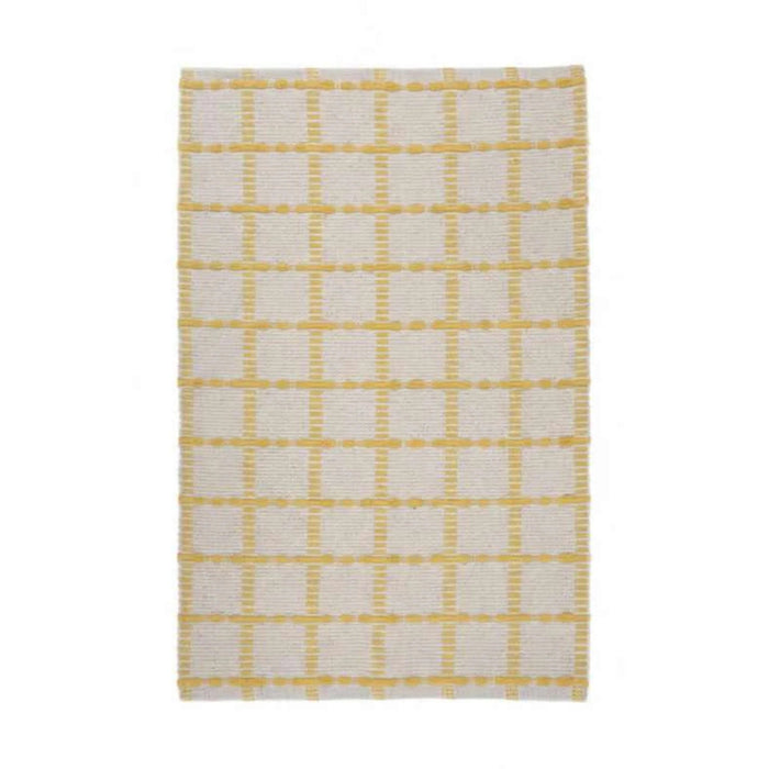 Leon Recycle Cotton Dhurrie 60X90Cm - Yellow Pan Home