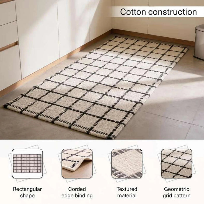 Leon Recycle Cotton Dhurrie 90X150Cm - Black Pan Home