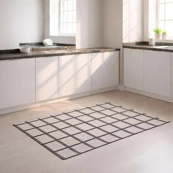Leon Recycle Cotton Dhurrie 90X150Cm - Choco Pan Home