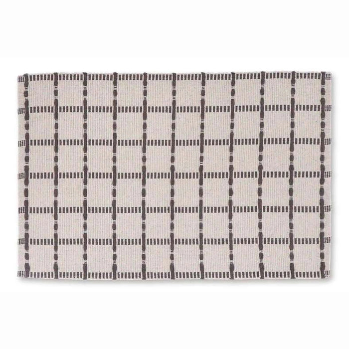 Leon Recycle Cotton Dhurrie 90X150Cm - Choco Pan Home