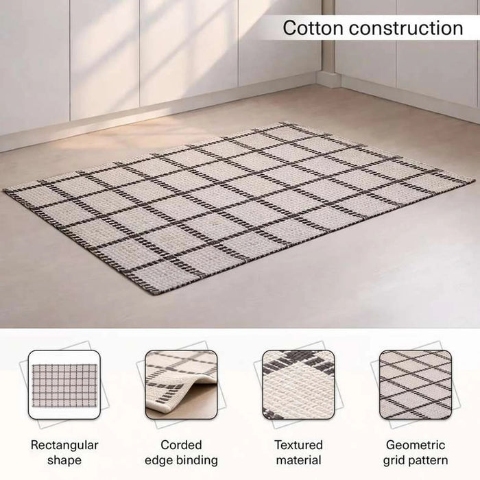 Leon Recycle Cotton Dhurrie 90X150Cm - Choco Pan Home