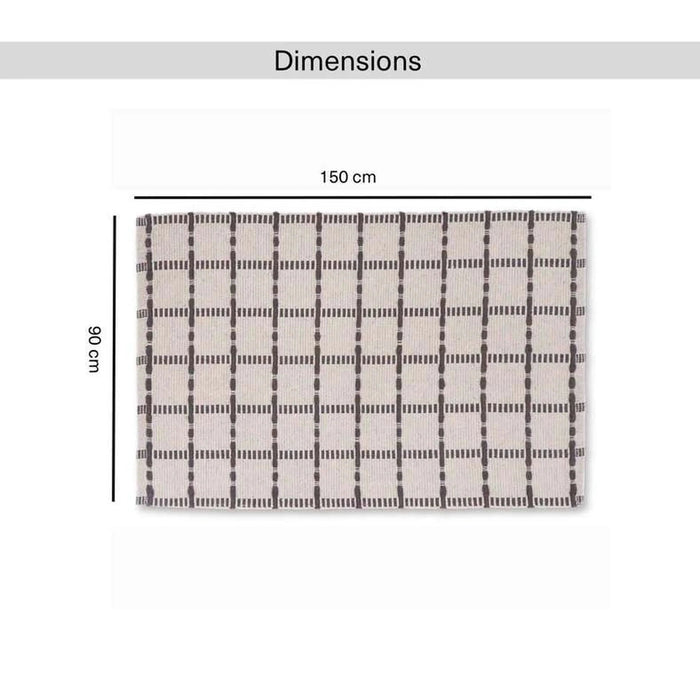 Leon Recycle Cotton Dhurrie 90X150Cm - Choco Pan Home