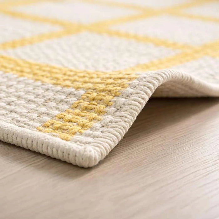 Leon Recycle Cotton Dhurrie 90X150Cm - Yellow Pan Home