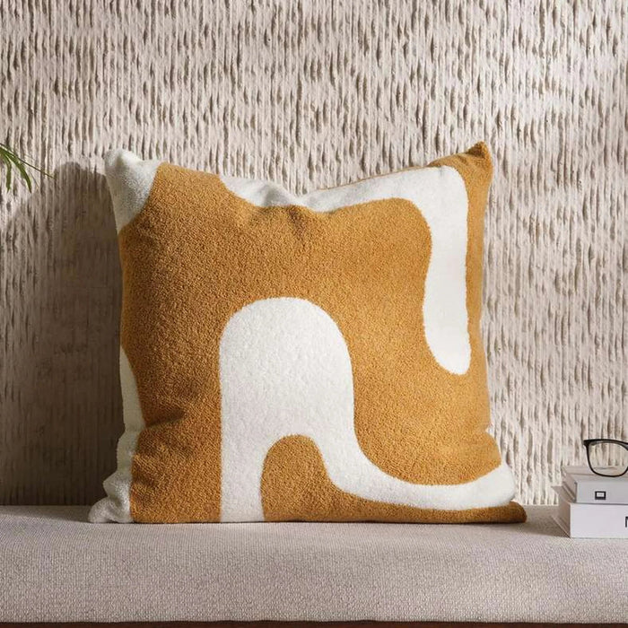 Leonard Embroidery Down Alternative Filled Cushion 50X50Cm-Ochre Pan Home