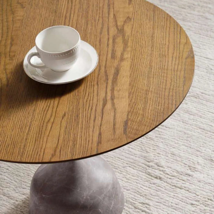 Leonid Coffee Table Small Solid Wood - Brown Black