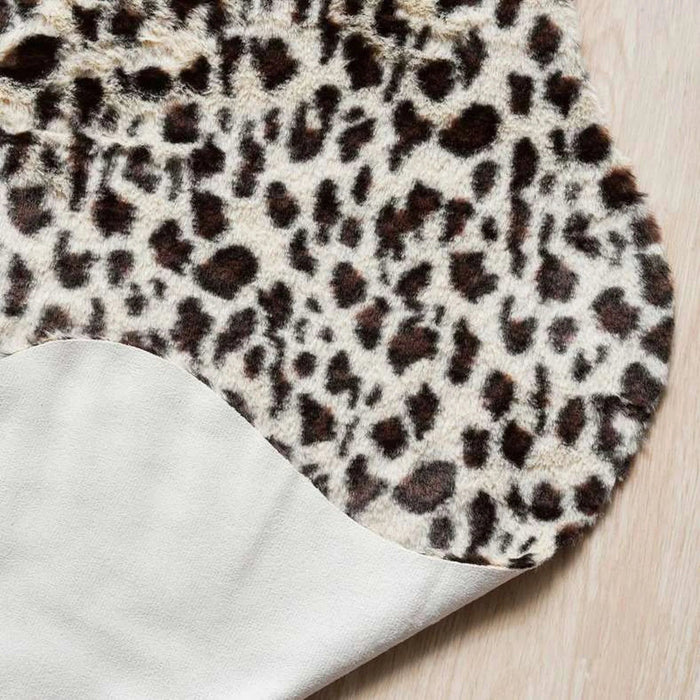 Leopard Supersoft Fur Rug 60X90Cm - Beige Pan Home