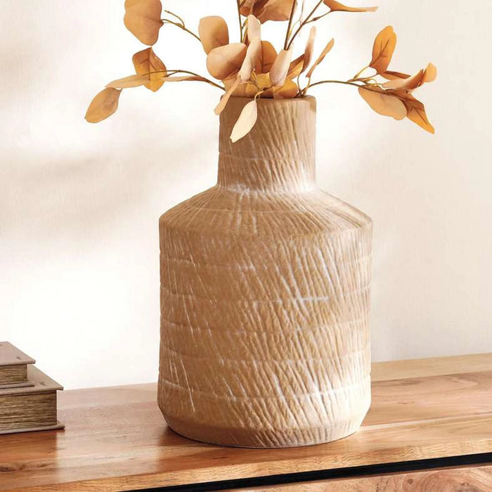 Lester Ceramic Vase 24.3X24.3X37.5Cm - Light Brown