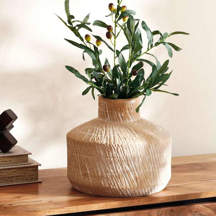 Lester Ceramic Vase 27.1X27.1X23.5Cm - Light Brown