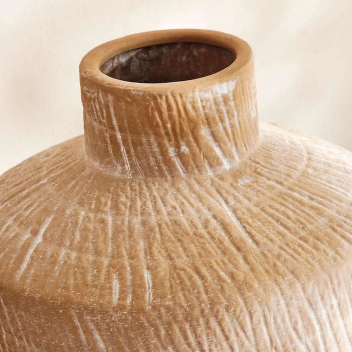 Lester Ceramic Vase 27.1X27.1X23.5Cm - Light Brown