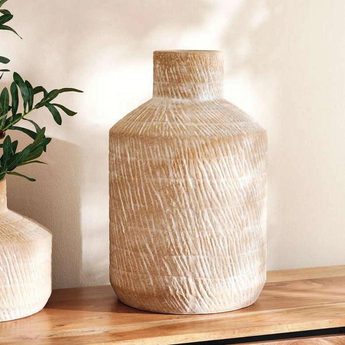 Lester Ceramic Vase 30X30X47Cm - Light Brown