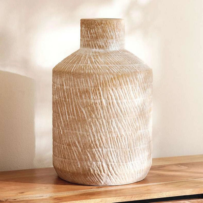 Lester Ceramic Vase 30X30X47Cm - Light Brown