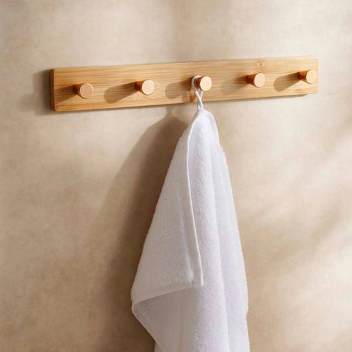 Levi 5 Hook Bamboo Wall Hook 55X8X3Cm - Natural Pan Home