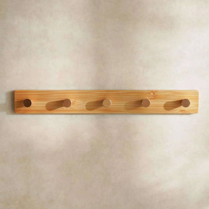 Levi 5 Hook Bamboo Wall Hook 55X8X3Cm - Natural Pan Home