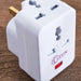 Levin 3-Way Universal Adapter 8X8X5Cm - White Pan Home