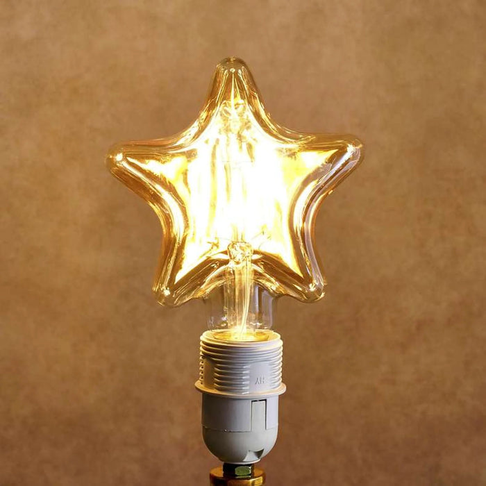 Levin Led Vintage Bulb E27 Star Filament 4W 2700K Warm Light Amber Glass