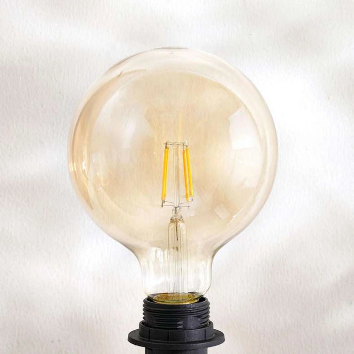 Levin Led Vintage Bulb G125 Globe Filament E27 6W 2700K Warm Light Amber Glass