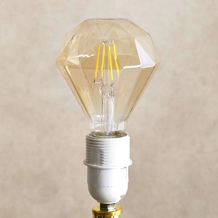 Levin Led Vintage Bulb G95 Diamond Filament E27 4W 2700K Warm Light Amber Glass