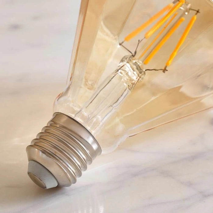 Levin Led Vintage Bulb G95 Diamond Filament E27 4W 2700K Warm Light Amber Glass