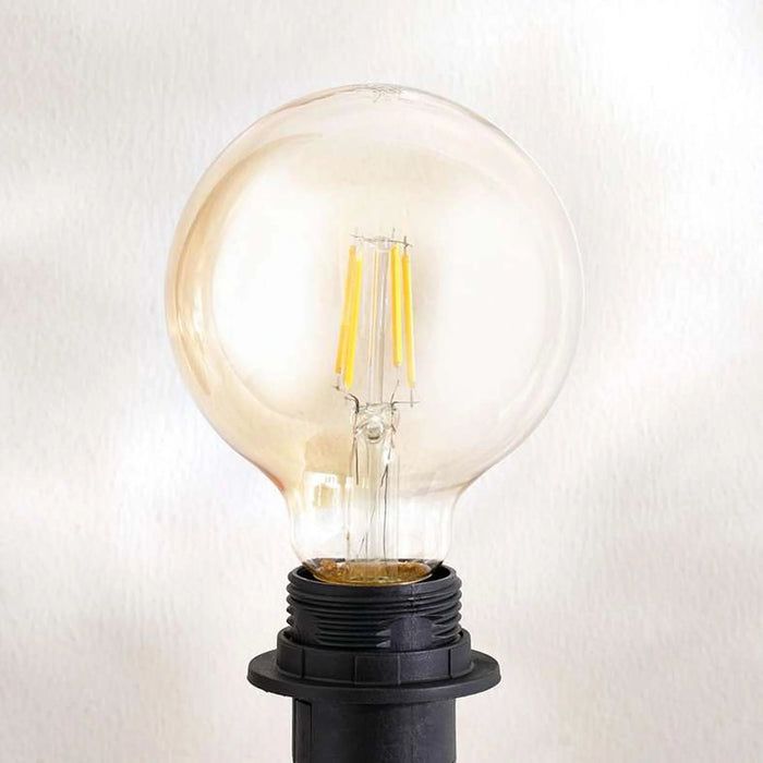 Levin Led Vintage Bulb G95 Globe Filament E27 6W 2700K Warm Light Amber Glass