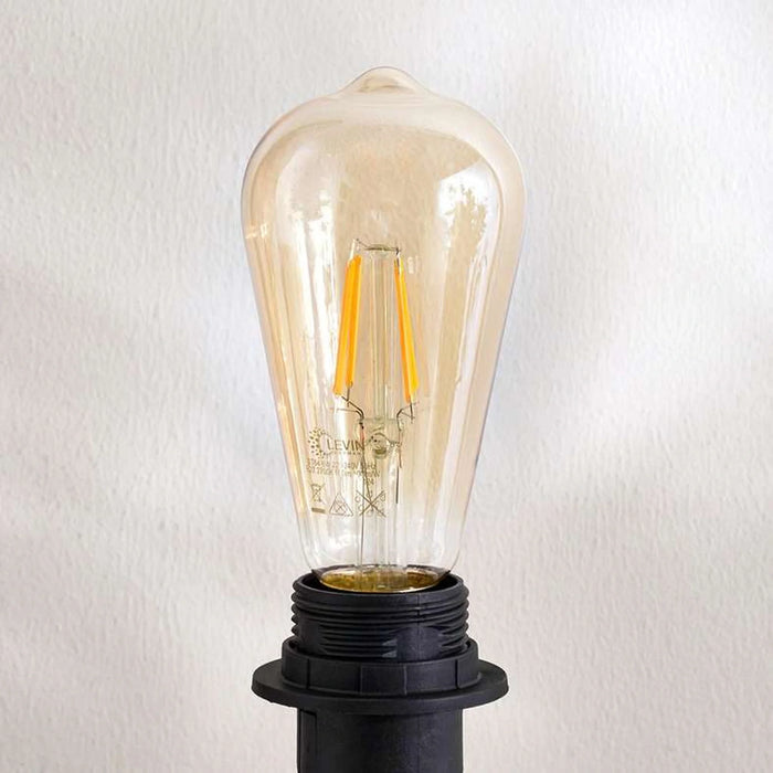 Levin Led Vintage Bulb St19 Filament E27 6W 2700K Warm Light Amber Glass