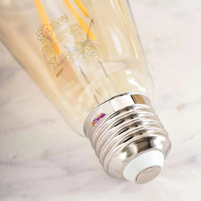 Levin Led Vintage Bulb St19 Filament E27 6W 2700K Warm Light Amber Glass