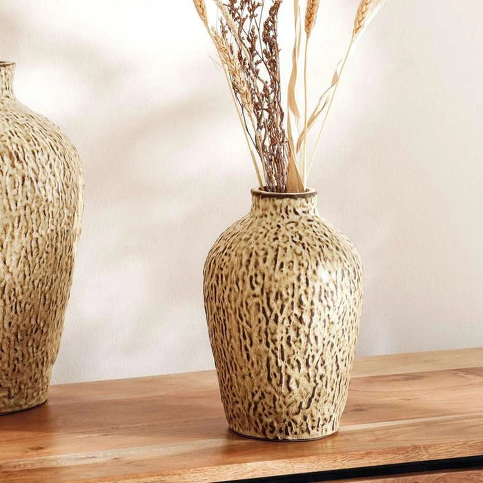Levo Ceramic Vase 17X17X25Cm - Brown
