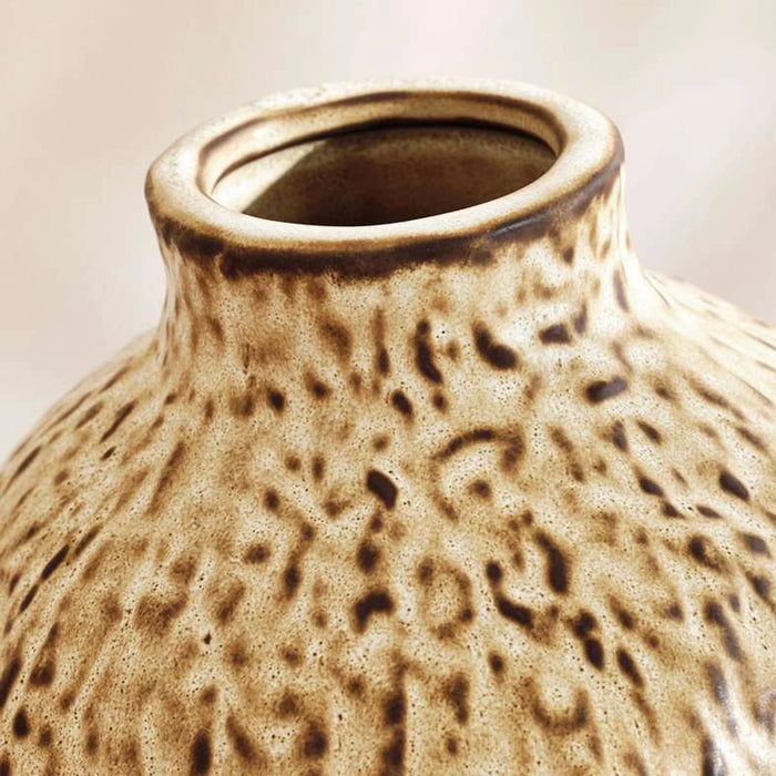 Levo Ceramic Vase 17X17X25Cm - Brown