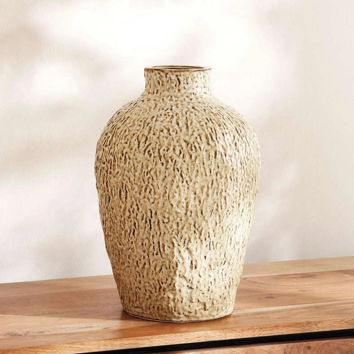 Levo Ceramic Vase 25X25X37.2Cm - Brown