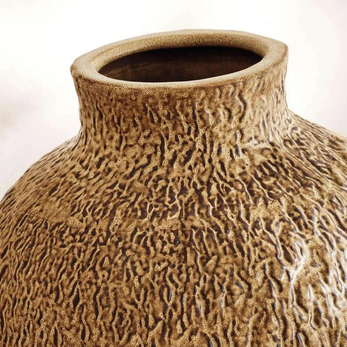 Levo Ceramic Vase 30.5X30.5X47.5Cm - Brown
